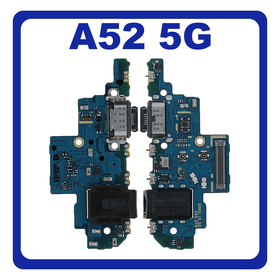 Samsung Galaxy A52 5G (SM-A526B, SM-A526B/DS) USB Type-C Charging Dock Connector Flex Sub Board, Καλωδιοταινία Υπό Πλακέτα Φόρτισης + Microphone Μικρόφωνο + Audio Jack Θύρα Ακουστικών (Refurbished​)