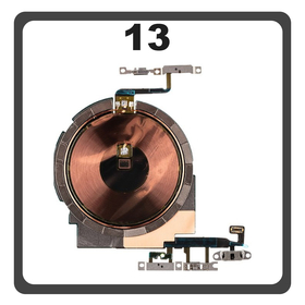 HQ OEM Συμβατό Με Apple iPhone 13, iPhone13 (A2633, A2482) Wireless Charging Coil + Volume Flex Cable + Switch Key (Premium A+)
