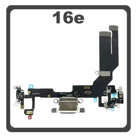 Γνήσια Original For Apple iPhone 16e, (A3212, A3409) Charging Dock Connector Type C Flex Καλωδιοταινία Κονέκτορας Φόρτισης + Microphone Μικρόφωνο White Άσπρο Pulled