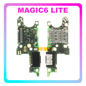 Γνήσια Original Honor Magic6 Lite (ALI-NX3) Type-C Charging Dock Connector Flex Sub Board, Καλωδιοταινία Υπό Πλακέτα Φόρτισης + Microphone Μικρόφωνο + Sim Reader H0235AHJH (Service Pack By Honor)