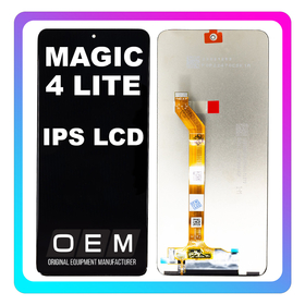 HQ OEM Συμβατό Με Honor Magic4 Lite (ANY-LX1, ANY-LX2), IPS LCD Display Screen Assembly Οθόνη + Touch Screen Digitizer Μηχανισμός Αφής + Frame Bezel Πλαίσιο Black Μαύρο (Premium A+)