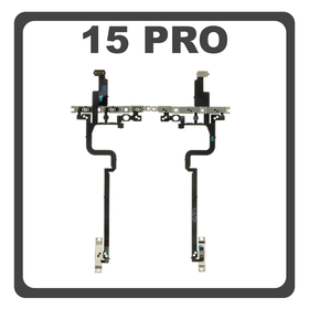 Original For​ Apple iPhone 15 Pro, iPhone 15Pro (A2848, A3101) Power Key Flex Cable On/Off + Volume Key Buttons Καλωδιοταινία Πλήκτρων Εκκίνησης + Έντασης Ήχου Pulled