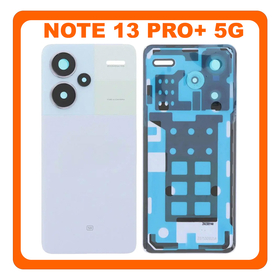 Γνήσια Original Xiaomi Redmi Note 13 Pro Plus 5G, Redmi Note 13 Pro+ 5G (23090RA98C, 23090RA98G) Rear Back Battery Cover Πίσω Καπάκι Πλάτη Μπαταρίας + Camera Lens Τζαμάκι Κάμερας Fushion Purple Μωβ 560034N16U00 (Service Pack By Xiaomi)