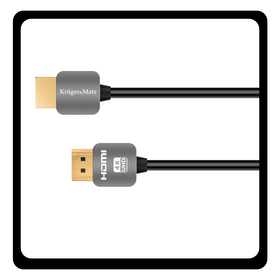 Kruger & Matz Cable HDMI male - HDMI male 1.8m Black Μαύρο