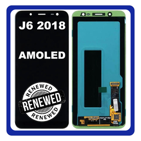 Γνήσια Original Samsung Galaxy J6 2018 (SM-J600F)​ Οθόνη LCD Display Screen + Touch Screen DIgitizer Μηχανισμός Αφής Black GH97-21931A ​(Renewed)