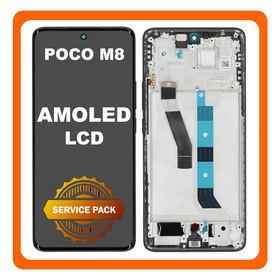 Γνήσια Original Xiaomi M8 5G (25118PC98G) AMOLED Display Screen Assembly Οθόνη + Touch Screen Digitizer Μηχανισμός Αφής + Frame Bezel Πλαίσιο Σασί Black Μαύρο 5600090P17P00 (Service Pack By Xiaomi)