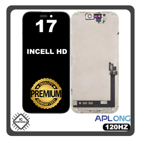 HQ OEM Συμβατό Με Apple iPhone 17 (A3520, A3258) Aplong Incell HD LCD Display Screen Assembly Οθόνη + Touch Screen Digitizer Μηχανισμός Αφής With Removable IC 120Hz Black Μαύρο (Lifetime Warranty Για Συνεργατες B2B)