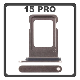 Original for iPhone 15 Pro, iPhone15 Pro (A2848, A3101) SIM Card Tray Θήκη Κάρτας Sim Natural Γκρι