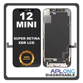 Γνήσια Original FOG For Apple iPhone 12 Mini, iPhone12 Mini (A2399, A2176) Super Retina XDR OLED LCD Display Screen Assembly Οθόνη + Touch Screen Digitizer Μηχανισμός Αφής Diagnosable Black Μαύρο