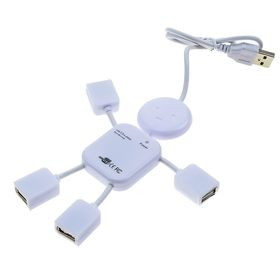 Usb 2.0 hub x4 Ανθρωπάκι Λευκό
