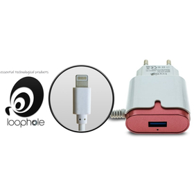 Loophole ac Adapter Type-c & Lightning red