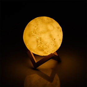 Διακοσμητική 3d Λάμπα "σελήνη" (Rgb)