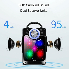 Bluetooth Ηχείο με led Crystal Sound Black