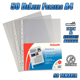 Ζελατίνες Ενιχσυμένες Esselte Deluxe 50τμχ