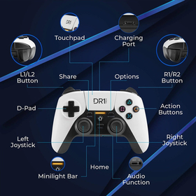 Χειριστήριο Ps4/ps5/pc Pearl White