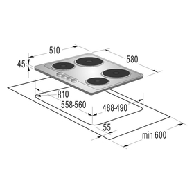Gorenje E6n1ax Αυτόνομη Κεραμική Εστία