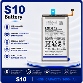 Γνήσια Original Samsung Galaxy S10 G973 (G973F/DS, G973F, G973U, G973W, G9730) Battery Μπαταρία 3400mAh EB-BG973ABU GH82-18826A (Service Pack By Samsung)