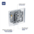 Bg Electrical Npc12 Διακόπτης Μονός 2 Δρόμων Chrome