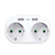 Extension Socket no Brand, 2 Way, 250v, 16a, Without Cable, 4 x usb f, 1 x usb-c, White - 17891