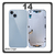 HQ OEM Συμβατό Με Apple iPhone 14, iPhone14 (A2882, A2649) Rear Back Battery Cover Middle Frame + Housing Πίσω Κάλυμμα Καπάκι Πλάτη Μπαταρίας - Σασί + Camera Lens Τζαμάκι Κάμερας + Side Keys Πλαινά πλήκτρα  + Sim Tray Θήκη Κάρτας Blue Μπλε (Premium A+)
