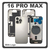 HQ OEM Συμβατό Με Apple iPhone 16 Pro Max, iPhone 16 ProMax (A3296, A3084) Rear Back Battery Cover Middle Frame - Housing Πίσω Κάλυμμα Καπάκι Πλάτη Μπαταρίας + Camera Lens Τζαμάκι Κάμερας + Magsafe + Sim Tray Natural Titanium Γκρι (Premium A+)